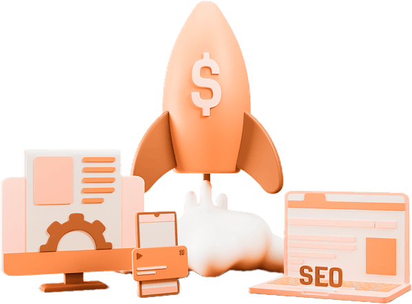 Marketing Rocket SEO Illustration